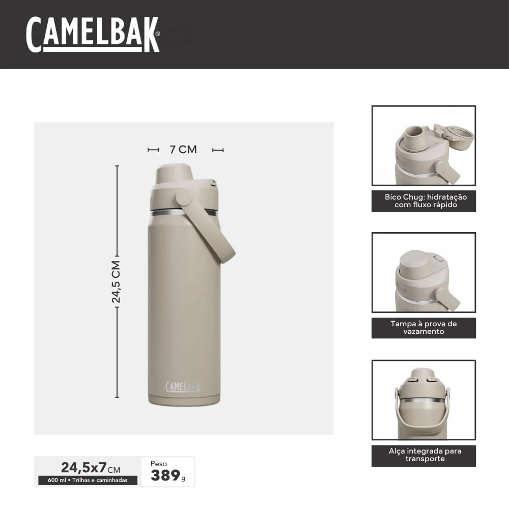 Garrafa Térmica Camelbak Thrive Chug 600ml em Aço Inox – Mantém Gelado por até 23h - Image 6