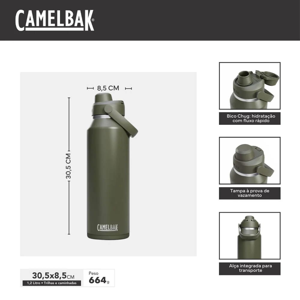 Garrafa Térmica Camelbak Thrive Chug Insulated 1,2L em Aço Inox com Isolamento Avançado e Tampa Antivazamento - Image 8