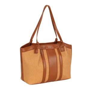Bolsa De Ombro Couro Sintetico Gash Caramelo