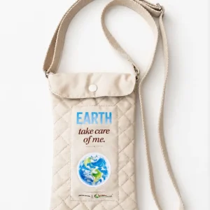 Bolsa Tiracolo para Telemóvel Acolchoada em Tecido Sustentável "EARTH" - Edição Limitada
