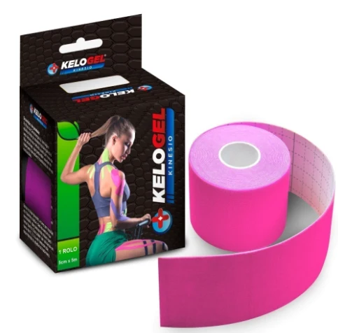 FITA KINÉSIO TAPE BANDAGEM ELÁSTICA KELOGEL PREMIUM 5CMX5M 3UN - MEDFORMA - Image 9