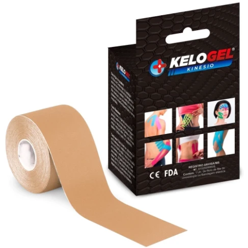 FITA KINÉSIO TAPE BANDAGEM ELÁSTICA KELOGEL PREMIUM 5CMX5M 3UN - MEDFORMA - Image 6