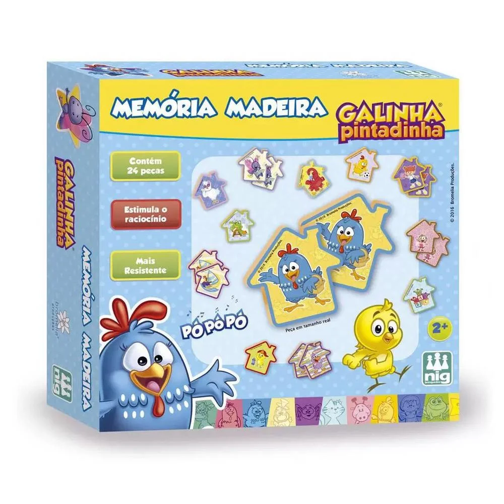 Jogo de Memoria Educativo Galinha Pintadinha 24 Pecas +3 Nig - Image 4