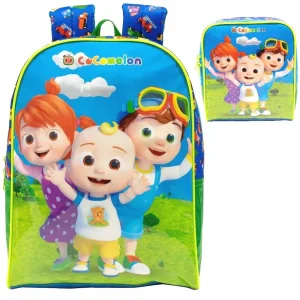 Kit Mochila de Costas Cocomelon X1 14 Media + Lancheira