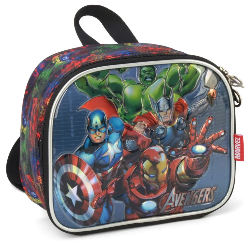 Lancheira Termica Infantil Vingadores Preto Luxcel - Image 3