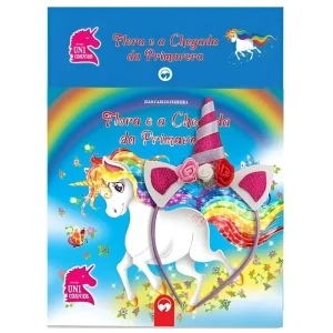 Kit Unicornio Livro Flora E A Chegada Da Primavera E Tiara