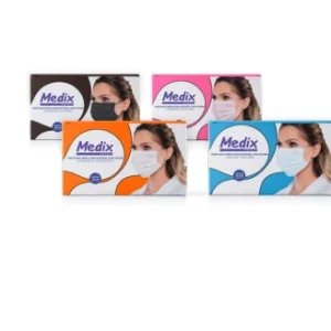 Máscara Tripla Descartável com Elástico caixa com 50 unidades - Kit com 10 caixas - Medix