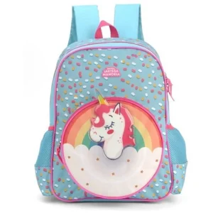 Mochila Infantil Larissa Manoela Unicórnio Arco Íris Luxcel
