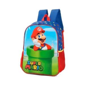 Mochila de Costas Infantil Super Mario Azul Luxcel