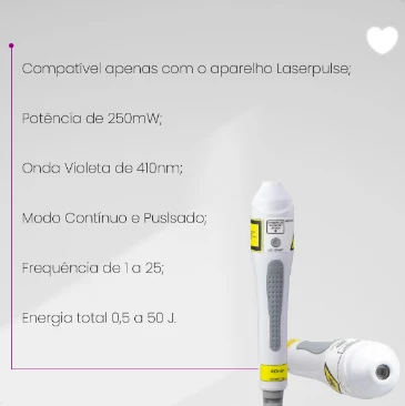 Probe 6 LED Violeta 410nm e 250mW para Novo Laserpulse - Ibramed - Image 3