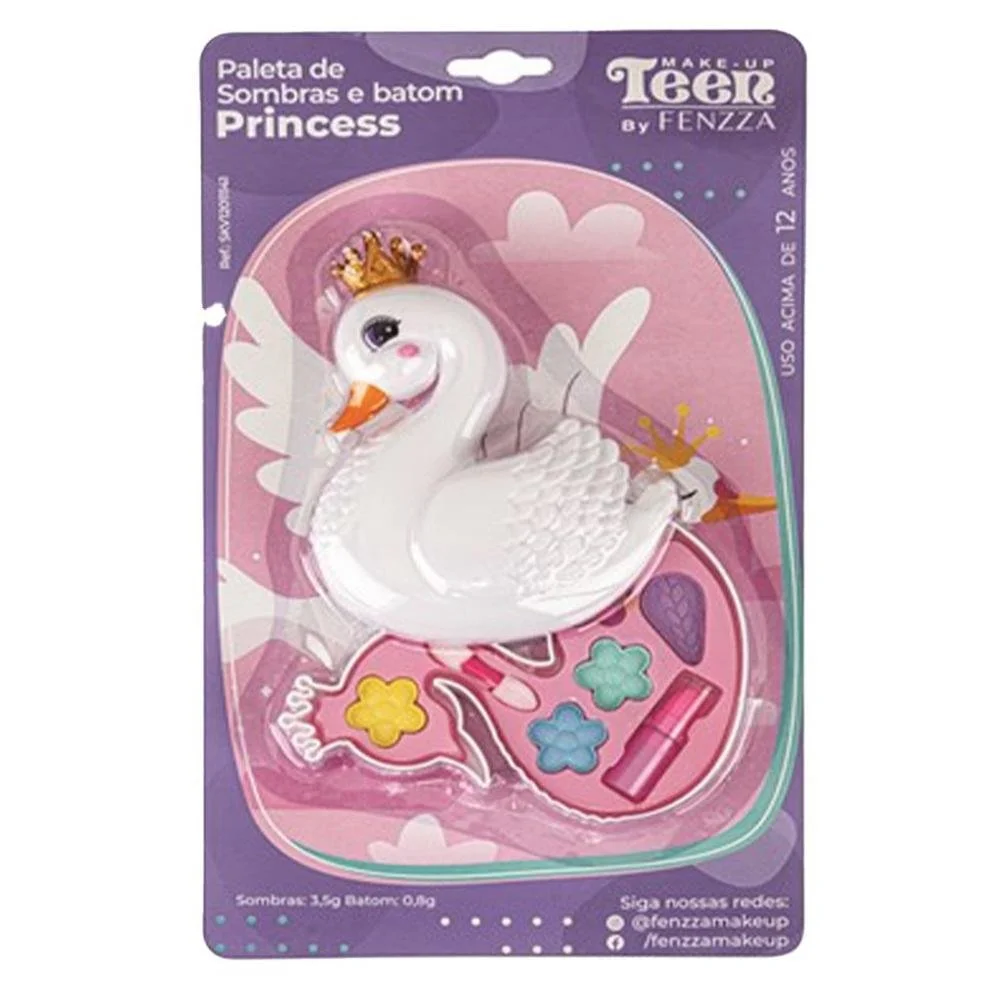 Maquiagem Infantil Paleta De Sombras Batom Cisnei By Fenzza - Image 4