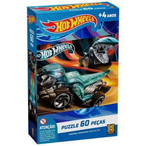 Quebra Cabeca 60 Pecas Hot Wheels +4 Anos Grow