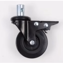 Rodízio Metal Preto (Sem Freio ou Com Freio) Com Bucha Compatível com Item D30 / D40 - Dellamed