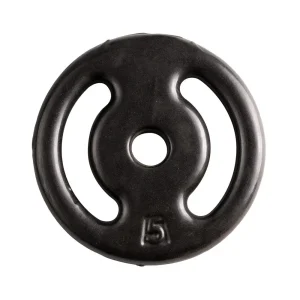 Anilha Emborrachada 5Kg Ferro Fundido PVC S25 Preto Acte