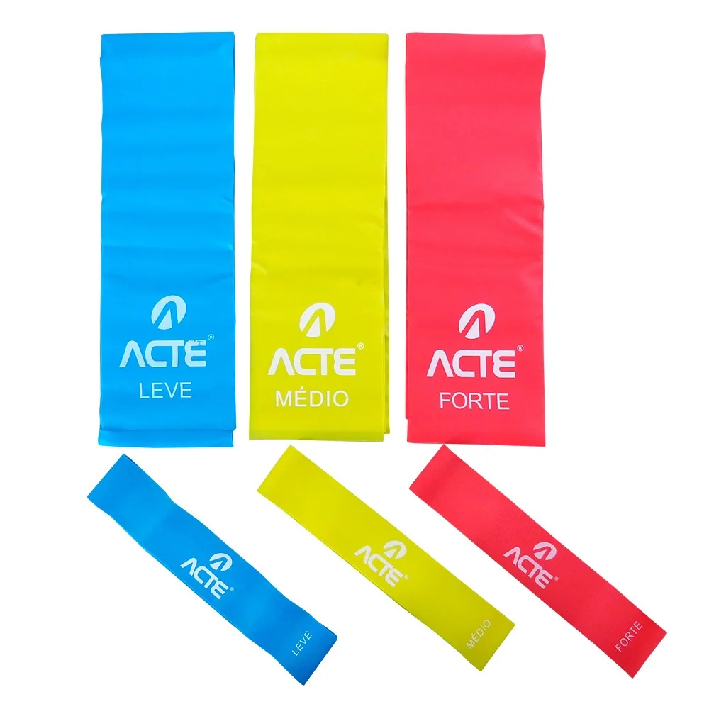 Kit 3 Faixas + 3 Mini Bands T270-A Acte Sports - Image 5
