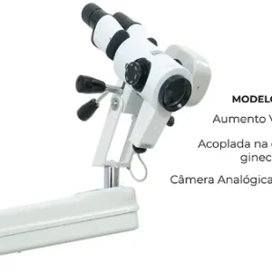 Colposcópio de Aumento Variável Binocular com Câmera - Acoplado em Mesa Ginecológica - PE 7000 VMDC - MEDPEJ