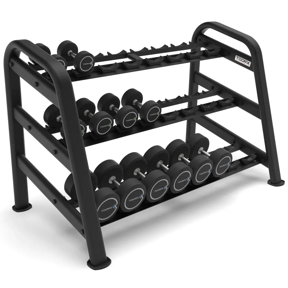 Suporte Modular para Halteres Redondos 3 Prateleiras
